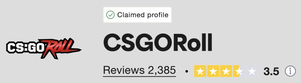 CSGORoll Promo Code: Trustpilot Rating