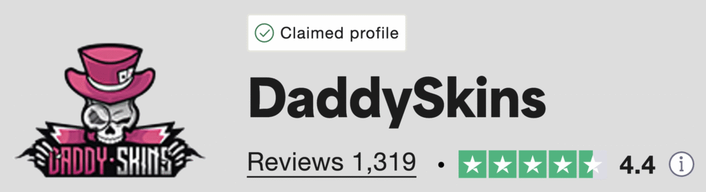 DaddySkins Promo Code: Trustpilot Rating