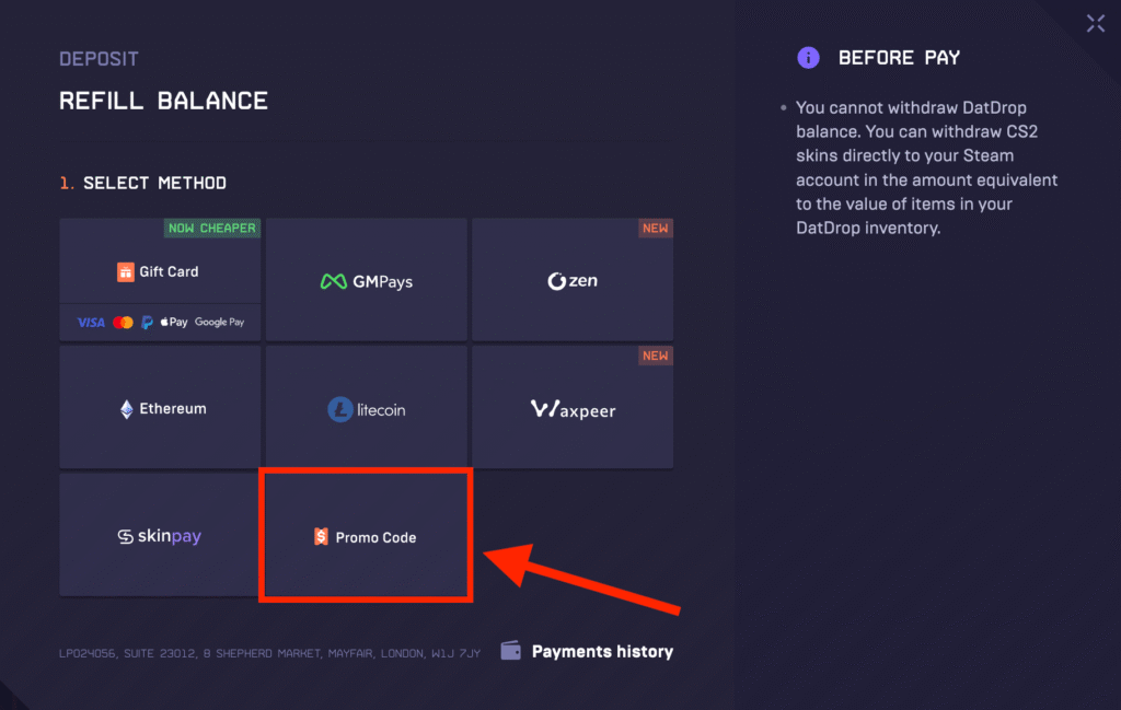 DatDrop Promo Code: Promo Code Option Guide