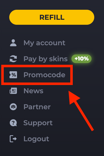 Farmskins Promo Code: Promo Code Section